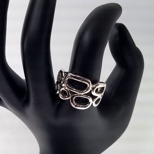 Lia Sophia 'Structure' Silver tone Ring